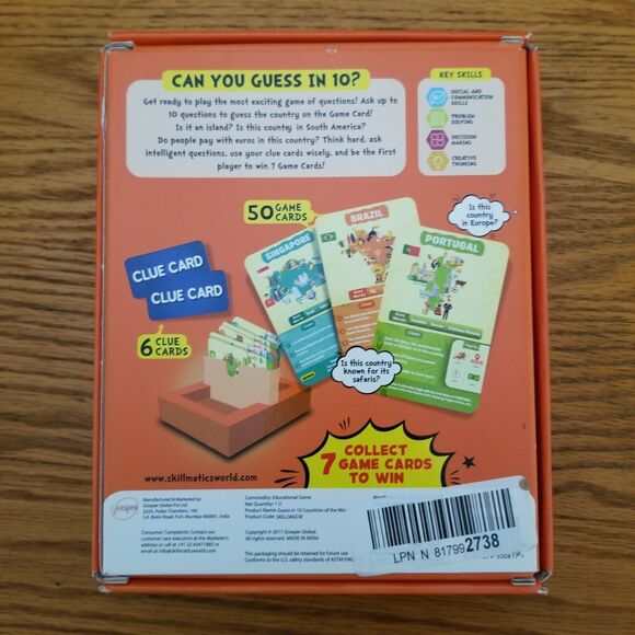 Guess in 10 Countries of the World Game Skillmatics Educational 2-6 Players 8+ - Picture 2 of 5